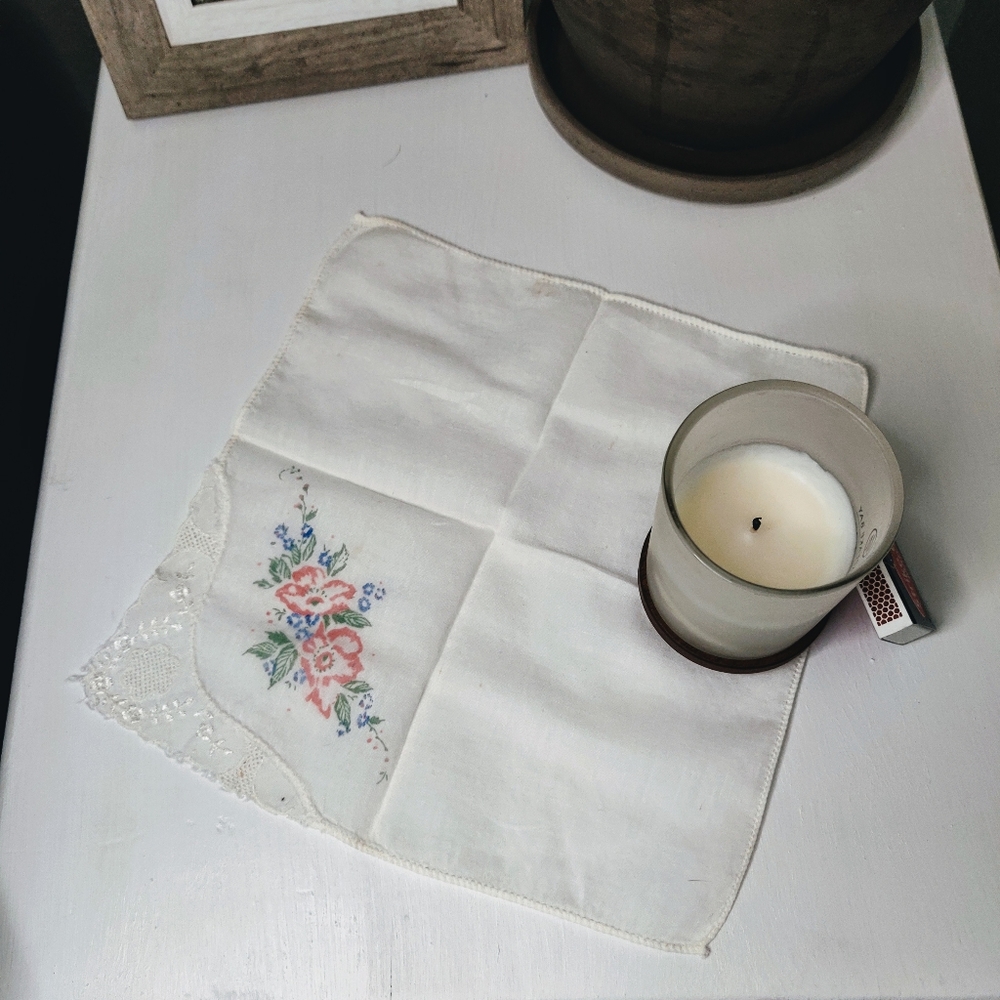 Vintage Floral Handkerchief